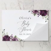 紫色の花，梅の花，ぼほ，赤ちゃんシャワー ペーパーパッド (折り畳み)