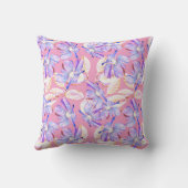 紫色の花：水彩フローラ優雅さ。 クッション (裏面)