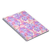 紫色の花:水彩フローラ優雅さ。 ノートブック (右側)