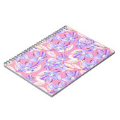 紫色の花:水彩フローラ優雅さ。 ノートブック (左側)