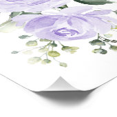 紫色の花、水彩花男女兼用、 フォトプリント            (角)