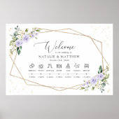 紫色の花、白い花、のタイムラ結婚イン ポスター (正面)