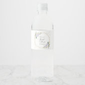 紫色の花，白の花，ボホ，ブライダルシャワー ペットボトルラベル (正面)