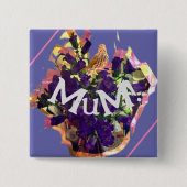 紫色の花 缶バッジ (正面)