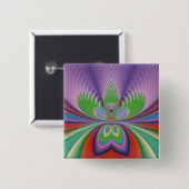 紫色の花 缶バッジ (正面&裏面)