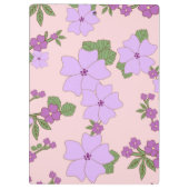 紫色の花、花柄、花柄 クリップボード (裏面)
