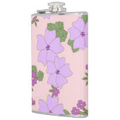 紫色の花、花柄、花柄 フラスク (左)