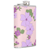 紫色の花、花柄、花柄 フラスク (右)