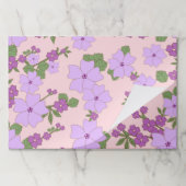 紫色の花、花柄、花柄 ペーパーパッド (折り畳み)