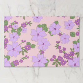 紫色の花、花柄、花柄 ペーパーパッド
