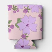 紫色の花、花柄、花柄 缶クーラー (裏面)