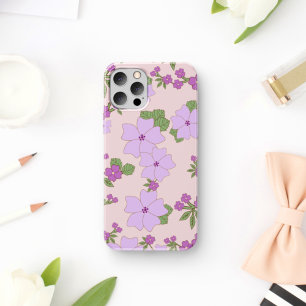 紫色の花、花柄、花柄 iPhone 11 ケース