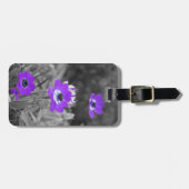 紫色の花-荷物のラベル ラゲッジタグ (正面横)