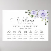 紫色の花、薄紫の花結婚、のタイムライン ポスター (正面)