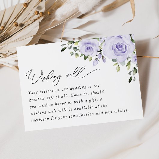 紫色の花，薄紫の花，ぼほ，よく願う エンクロージャーカード