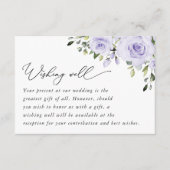 紫色の花，薄紫の花，ぼほ，よく願う エンクロージャーカード (正面)