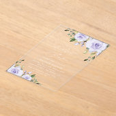 紫色の花，薄紫の花，ぼほ，甘い16 アクリル招待状 (レイダウン)