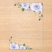 紫色の花，薄紫の花，ぼほ，甘い16 アクリル招待状 (正面)