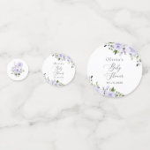 紫色の花,薄紫の花,ぼほ,赤ちゃんシャワー コンフェッティ (裏面)