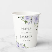 紫色の花、薄紫の花、フローラ 紙コップ (裏面)