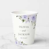 紫色の花、薄紫の花、フローラ 紙コップ (正面)