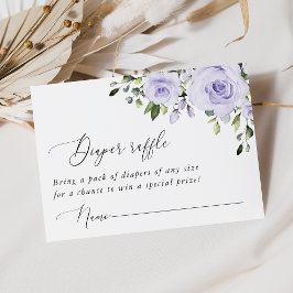 紫色の花，薄紫の花，ボホ，おむつラッフル エンクロージャーカード