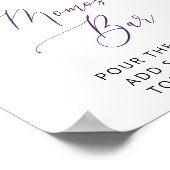 紫色の花、黄色の花、ぼほ、桃佐バー ポスター (角)