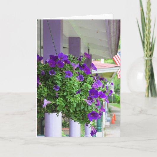紫色の花 – Martha's Vineヤード カード (正面)