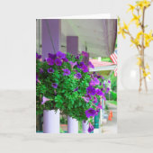紫色の花 – Martha's Vineヤード カード (黄色い花)