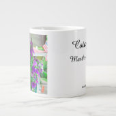 紫色の花 – Martha's Vineヤード ジャンボコーヒーマグカップ (正面)