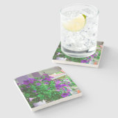 紫色の花 – Martha's Vineヤード ストーンコースター (横)