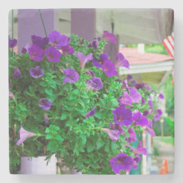 紫色の花 – Martha's Vineヤード ストーンコースター