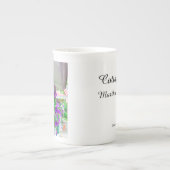 紫色の花 – Martha's Vineヤード ボーンチャイナマグカップ (正面)