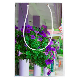 紫色の花 – Martha's Vineヤード ミディアムペーパーバッグ