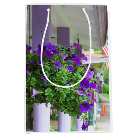 紫色の花 – Martha's Vineヤード ミディアムペーパーバッグ (正面)