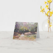 「紫色の花」Notecardの間で カード (黄色い花)