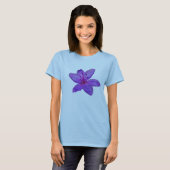 紫色の花 Tシャツ (正面フル)