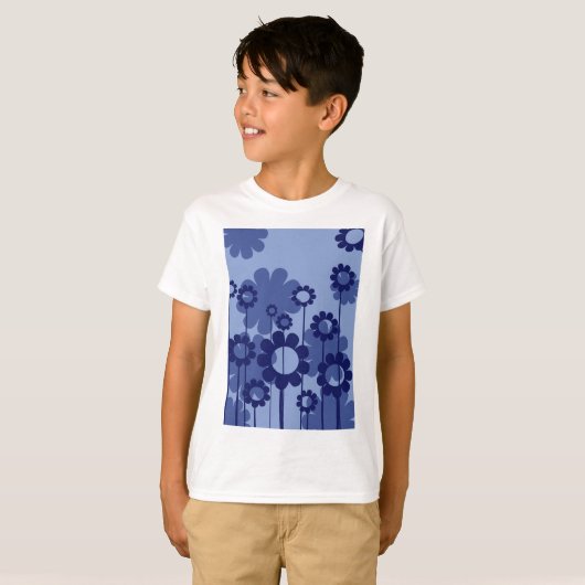 紫色の花 Tシャツ (正面フル)