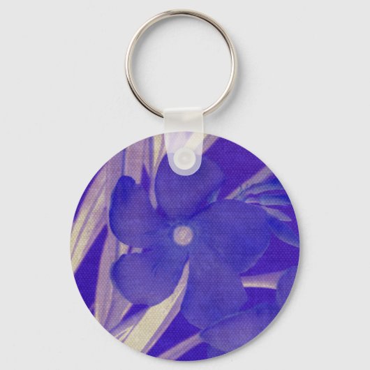 紫色の花Keychain キーホルダー (正面)