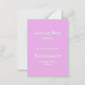 紫色の花RHS Wisley日付を保存 ノートカード (裏面)