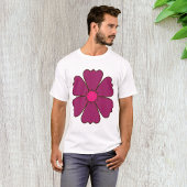 紫色の花Tシャツ Tシャツ