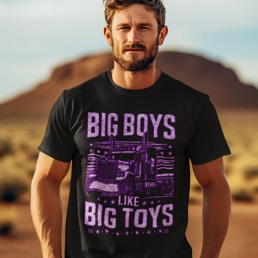 紫色の芸術品はトラック運転手のプライドを示す Tシャツ