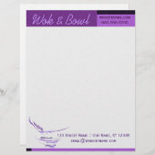 紫色の茶碗の抽象美術 レターヘッド (正面/裏面)