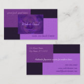 紫色の茶碗の抽象美術 名刺 (正面/裏面)