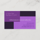 紫色の茶碗の抽象美術 名刺 (裏面)