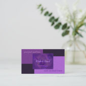 紫色の茶碗の抽象美術 名刺 (スタンド正面)