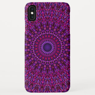 紫色の華美な曼荼羅 iPhone XS MAXケース