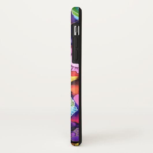 紫色の落書きの抽象芸術のiPhoneカバー Case-Mate iPhoneケース (裏面/左)