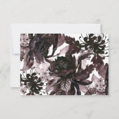 紫色の葉のフローラの異教の手作り 出欠カード (裏面)