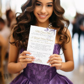 紫色の葉キンセアニラミクリンスアニョス 招待状